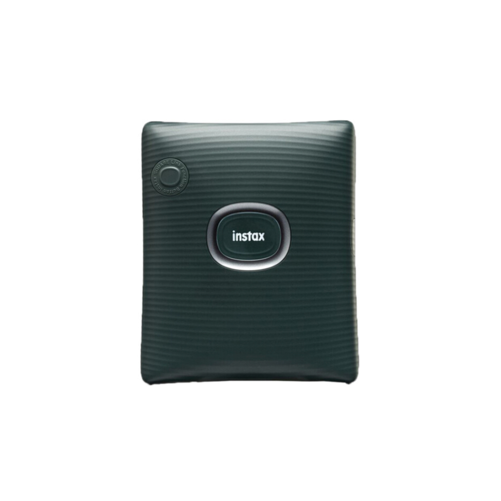Custodia In Pelle PU Per Stampante Fotografica Fuji Instax Square Link - Verde Scuro, Con Tracolla, Custodia Protettiva Con Tagli Precise